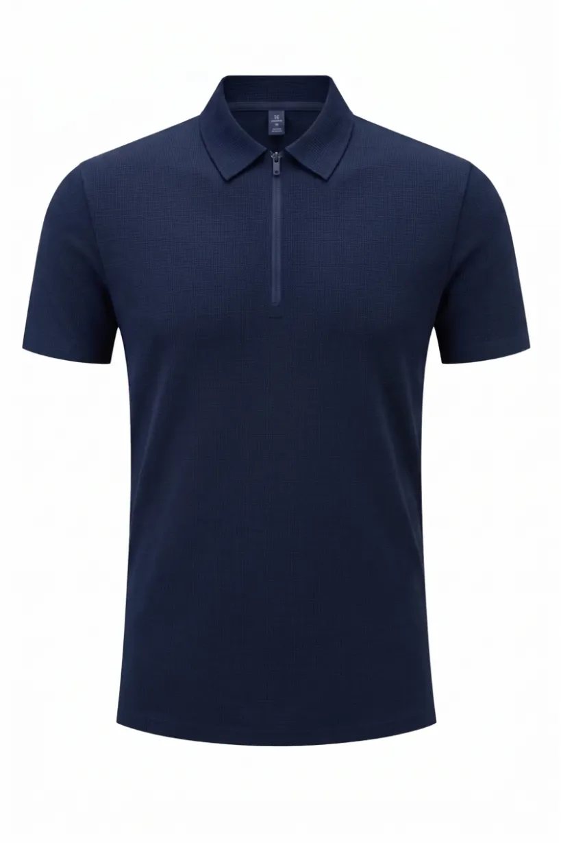 Short Sleeve Zip Polo